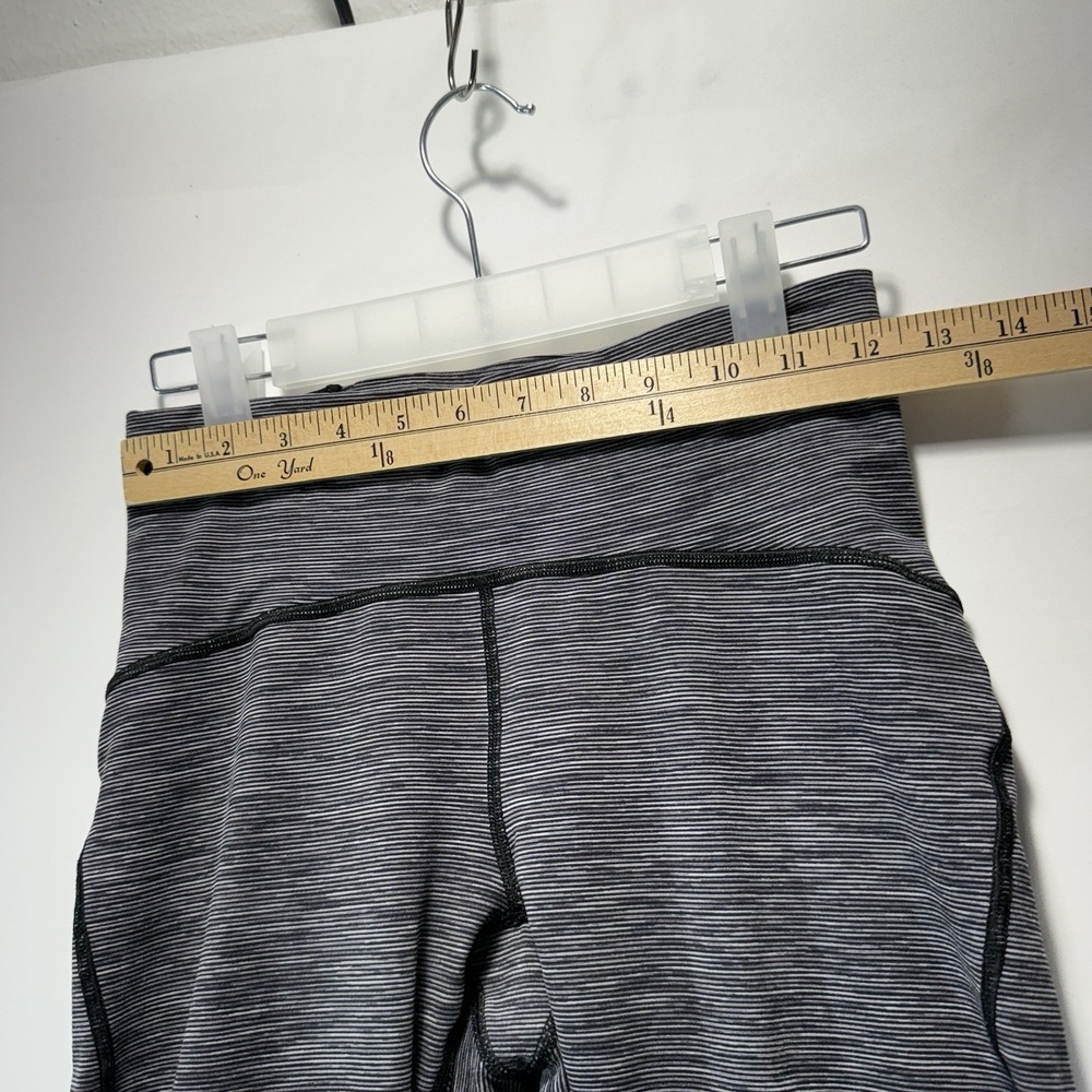 Lululemon Train Times 7/8 Pant Size 6 WAFS Gray Black Slate Mesh Panels Leggings - Picture 3 of 9